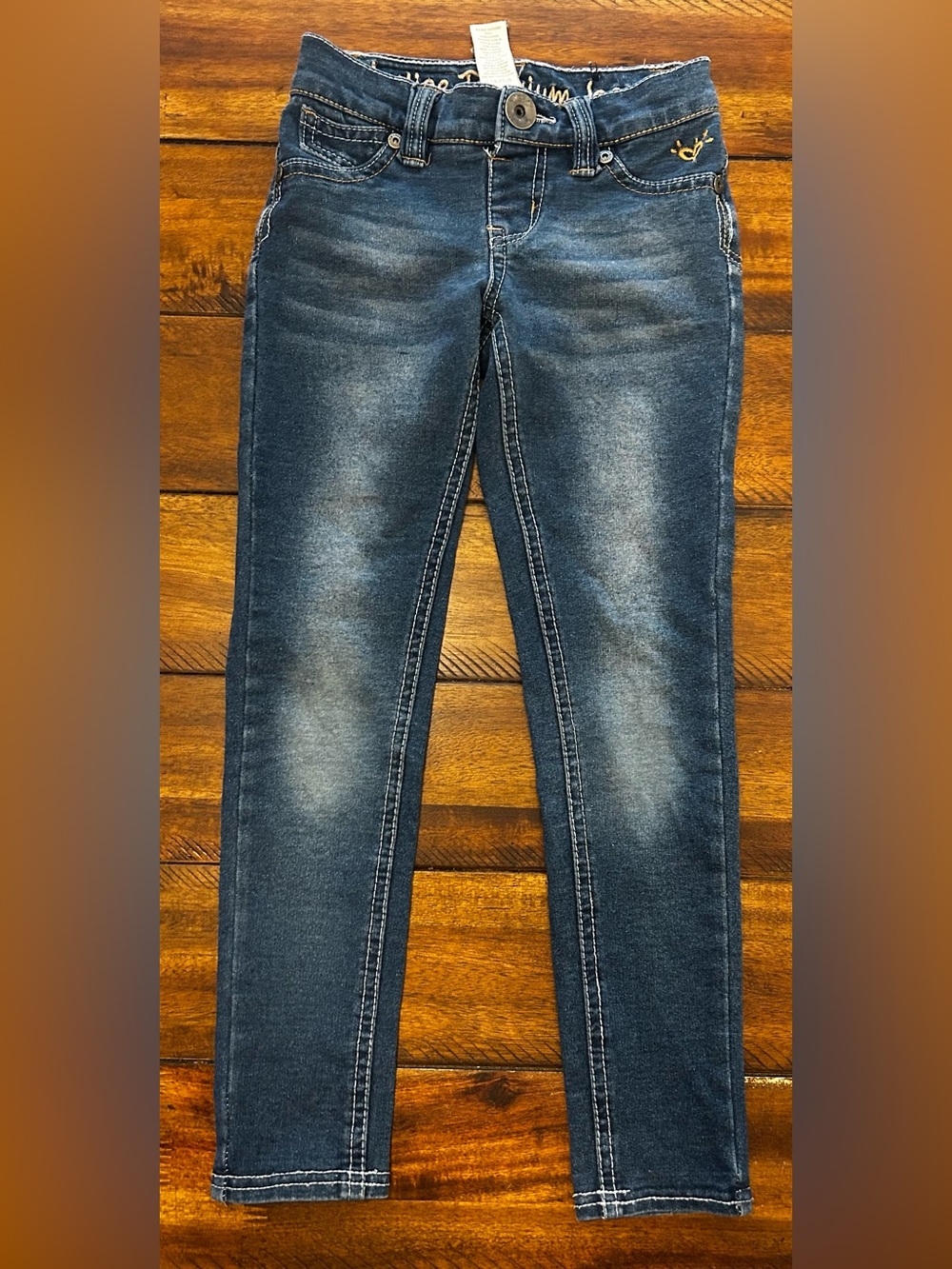 Justice Dark Wash Skinny Jeans